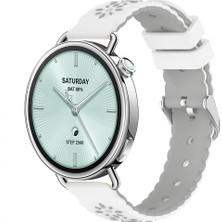 Sneezy Mi Watch S4 41MM Çiçek Desenli Yumuşak Silikon Kordon Şık ve Nefes Alabilen Spor Kordon