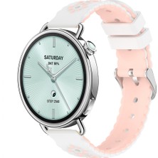 Sneezy Mi Watch S4 41MM Çiçek Desenli Yumuşak Silikon Kordon Şık ve Nefes Alabilen Spor Kordon