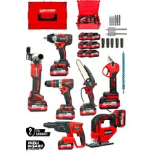 Kimmeer Plus 21V Profesyonel Şarjlı El Aletleri Seti 7 Makine + 6 BATARYA700 Nm Somun Sökme