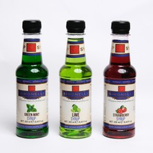 Simonelli Aromalı Şurup Seti 3X250 ml Lime, Çilek ve Nane Aromalı Kahve & Kokteyl Şurubu