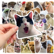 Konyax Çılgın Kediler Macbook Notebook Tablet Telefon Ajanda Laptop Defter Sticker Seti