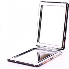 Marsilyan Sevgi Ağacı Tasarımlı Simli Büyüteçli Pratik Mini Cep Çanta Makyaj Aynası Sarı