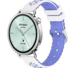 Sneezy Mi Watch S4 41MM Çiçek Desenli Yumuşak Silikon Kordon Şık ve Nefes Alabilen Spor Kordon