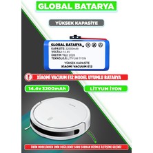 Global Batarya Xiaomi Robot Vacuum E12 Uyumlu Akıllı Robot Süpürge Bataryası 14.4V 3200MAH Pil (Yüksek Kapasite)