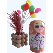 herkesetoptantic 5’li Ahşap Matruşka Bebek