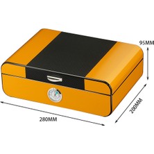Falconetti Karbon Fiber Desen Humidor Puro Kutusu RC41