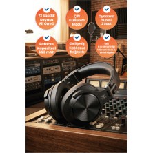 OneOdio A70 Kablosuz Dj Kulaklık, 72 Saat Çalma Süreli Bluetooth + Kablolu Çift Kullanım Modu