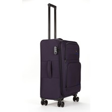 Fossil Unisex Kumaş Kabin Boy Ultra Hafif Şifreli Körüklü Kendi Etrafında Dönebilen Valiz 013-03