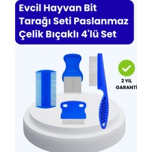 Azrlya Evcil Hayvan Bakımı Için Dayanıklı ve Çok Amaçlı Tarak Seti (4 Parça) - Lisinya