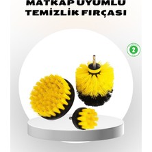 Azrlya 3’lü Matkap Ucu Fırça Seti – Derinlemesine Temizlik, Tüm Yüzeylerle Uyumlu - Lisinya