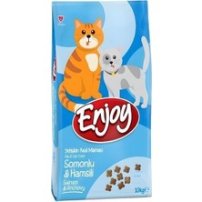 Indispensablely Enjoy Somonlu ve Hamsili Yetişkin Kedi Maması 10 kg
