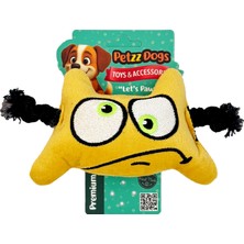 Indispensablely Petzzdogs Two Eyes Sesli Dayanıklı Peluş Köpek Çiğneme Oyuncağı Sarı 19X19 cm