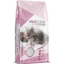 Indispensablely Proclean Bebek Pudra Kokulu Topaklanan Kedi Kumu 1 Adet Kalın Taneli 10 Lt