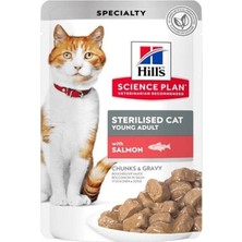 Indispensablely Hills Sterilised Somonlu Pouch Kısırlaştırılmış Konserve Kedi Maması 1 Adet 85 gr