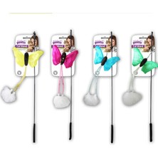 Indispensablely Pawise Kelebekli Olta Kedi Oyuncağı 47 cm