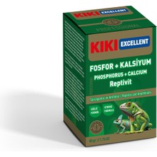 Indispensablely Kiki Excellent Fosfor Kalsiyum Reptivit Sürüngenler ve Amfibiler Için Toz Mineral 50 gr