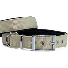 Indispensablely Doggie Elit Dokuma Köpek Boyun Tasması Large Haki 2.5X42-50 cm