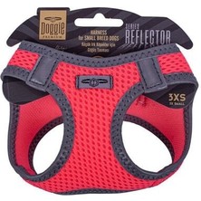 Indispensablely Doggie Havalı Dokuma Reflektör Küçük Irk Köpek Göğüs Tasması Xxxsmall Pembe 22-26 cm