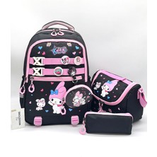 Aksesuarlı Cüzdanlı Termal Beslenmelik ve Kalemlikli Kız Çocuk Sırt Okul Çantası Seti