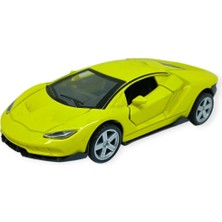 Azrlya Çek Bırak Metal Arabalar 12 cm - 6632-40S - Sarı (Lisinya)