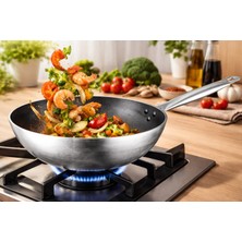Net Çelik Yakut Serisi Endüstriyel Wok Tava 26 cm