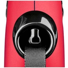 Indispensablely Flexi Klasik Şerit Kayış Otomatik Köpek Gezdirme Tasması Large Kırmızı 8 mt