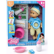 Nasyonel Toys Lovely Aksesuarlı Oyuncak Bebek | Bakım Setli, Biberon ve Mama Aksesuarlı | 3+ Yaş