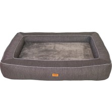 Indispensablely Lepus Kedi ve Köpek Yatağı Medium Antrasit 80X55X17 cm
