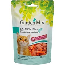 Indispensablely Garden Mix Somonlu Düşük Yağlı Şekersiz Stick Kedi Ödül Maması 1 Adet 60 gr