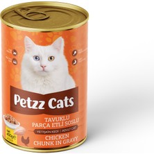 Indispensablely Petzzcats Tavuk Etli Yetişkin Kedi Konservesi 400 gr 1 Adet