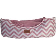 Indispensablely Lepus Kedi ve Köpek Yatağı Beyaz/pembe Small 54X43X14 cm