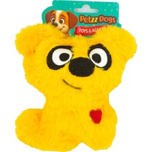 Indispensablely Petzzdogs Matatabi Köpek Şeklinde Peluş Köpek Çiğneme Oyuncağı Sarı 16X13 cm
