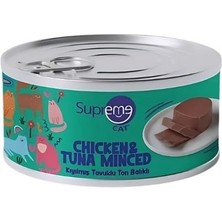 Indispensablely Supreme Cat Kıyılmış Tavuklu ve Ton Balıklı Yetişkin Konserve Kedi Maması 1 Adet 85 gr