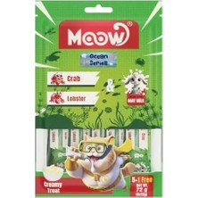 Indispensablely Moow Yengeçli Istakozlu ve Keçi Sütlü Yetişkin Sıvı Kedi Ödül Maması 1 Adet 6X12 gr