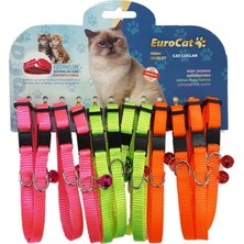 Indispensablely Eurocat Çıngıraklı Kedi Boyun Tasması Renkli 12 Adet 10 mm 28 cm