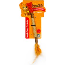 Indispensablely Petzzcats Zımpara Matatabi ve Çıngırak Sesli Peluş Kedi Oyuncağı Kahverengi 1X20 cm