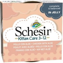 Indispensablely Schesir Kitten Tavuk ve Aloeveralı Yavru Konserve Kedi Maması 1 Adet 85 gr