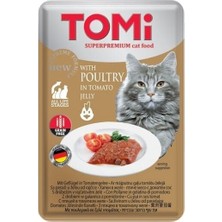 Indispensablely Tomi Kümes Hayvanlı ve Domatesli Pouch Yetişkin Konserve Kedi Maması 100 gr