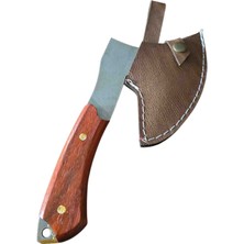 PAZAAR59 Mini Kamp Baltası Ahşap Sap Kılıflı