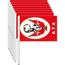 Azrlya Bayrak- Kağıt Sopalı Küçük Türk-Atalı 80'li