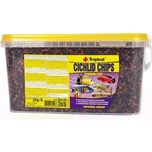 Indispensablely Tropical Cichlid Chips Cichlid Balıkları Için Renklendirici Cips Balık Yemi 1000 ml 520 gr