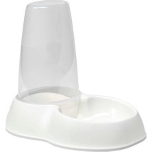 Indispensablely Moderna Seniflo Kedi ve Köpek Için Hazneli Mama ve Su Kabı Beyaz 1.5 Lt