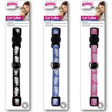 Indispensablely Pawise Kılçık Desenli Kedi Boyun Tasması