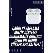 Indispensablely Bluetooth Kulaklık Beyaz Çağrı Cevaplama Dokunmatik Kontrol Kablosuz