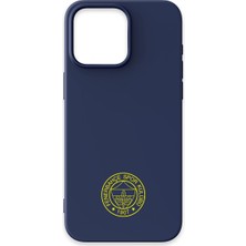 iPhone 14 Pro Max Uyumlu Fenerbahçe Sarı Arma Lacivert Silikon Lisanslı Telefon Kılıfı