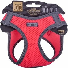 Indispensablely Doggie Havalı Dokuma Reflektör Küçük Irk Köpek Göğüs Tasması Xxsmall Pembe 26-30 cm