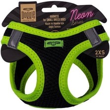Indispensablely Doggie Havalı Dokuma Neon Küçük Irk Köpek Göğüs Tasması Xxsmall Sarı 26-30 cm