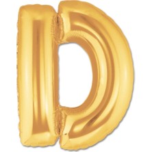 Azrlya D Harf Folyo Balon Altın Renk  40 Inç - Lisinya