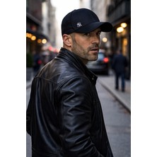 Zee Ny Metal Logolu Mikro Kumaş Şapka Siyah