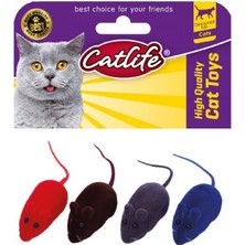 Indispensablely Catlife Şeklinde Peluş Kedi Oyuncağı 4 Adet Renkli 2 cm